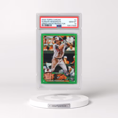 2023 Topps Chrome #2 Gunnar Henderson - Green Wave Refractor (PSA 10 GEM MINT)
