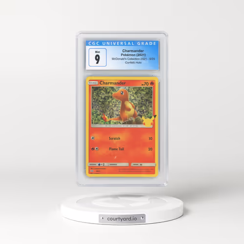 2021 McDonald's Collection 2021 #9/25 Charmander - Confetti Holo (CGC 9 MINT)