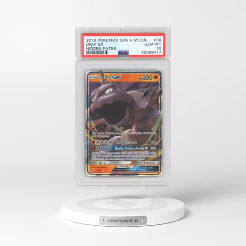2019 Pokémon Sun & Moon Hidden Fates #36 Onix GX - Holo (PSA 10 GEM MINT)