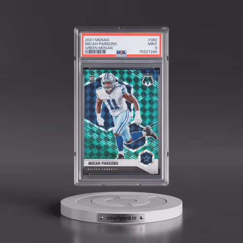 2021 Panini Mosaic #362 Micah Parsons - Green Mosaic (PSA 9 MINT)