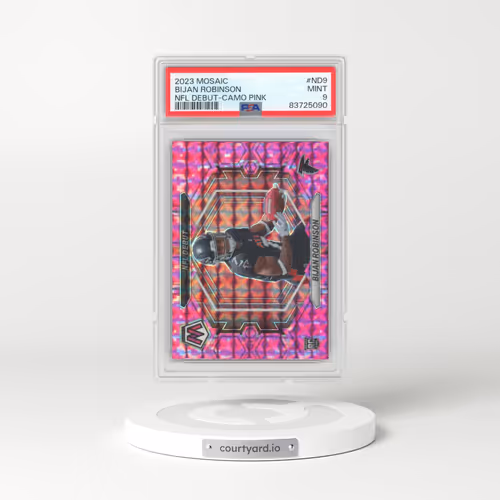 2023 Panini Mosaic NFL Debut #ND9 Bijan Robinson - Camo Pink (PSA 9 MINT)