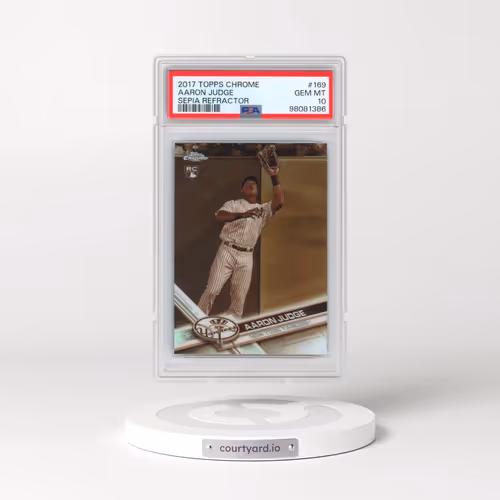 2017 Topps Chrome #169 Aaron Judge - Sepia Refractor (PSA 10 GEM MINT)