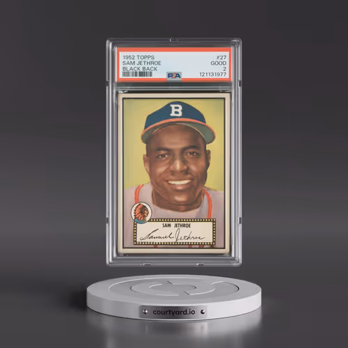1952 Topps #27 Sam Jethroe - Black Back (PSA 2 GOOD)