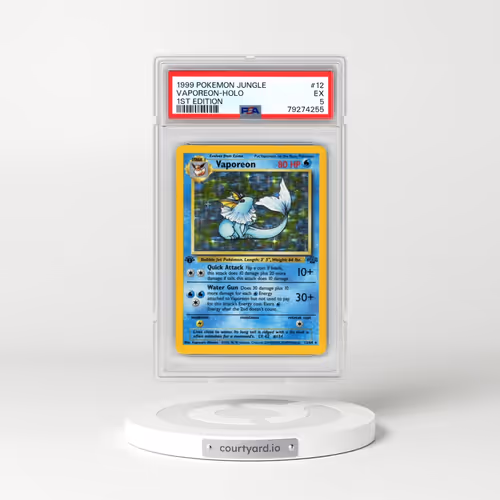 1999 Pokémon Jungle #12 Vaporeon - 1st Edition Holo (PSA 5 EX)