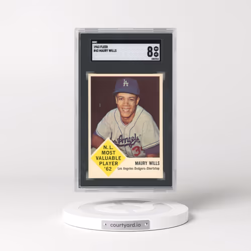 1963 Fleer #43 Maury Wills - N.L. MVP '62 (SGC 8 NM-MT)