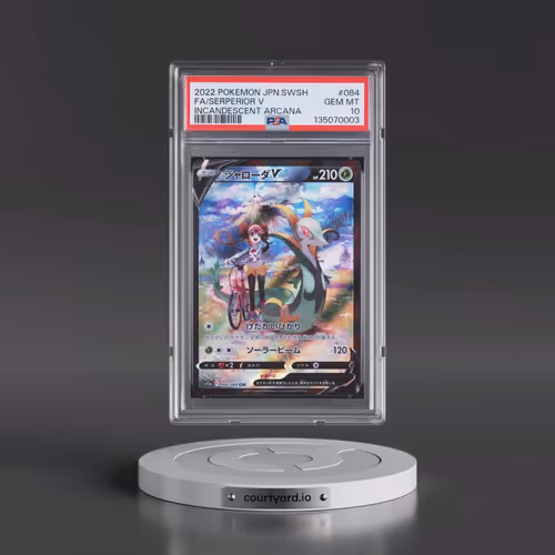 2022 Pokémon Sword & Shield Incandescent Arcana #084 Serperior V - Holo Full Art (PSA 10 GEM MINT)