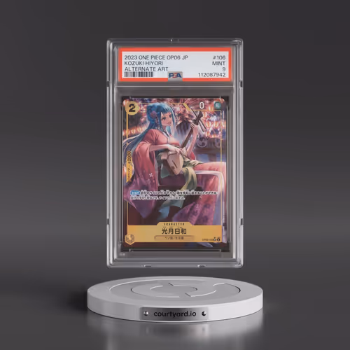 2023 One Piece Japanese OP06-Wings of the Captain #106 Kozuki Hiyori - Alternate Art (PSA 9 MINT)