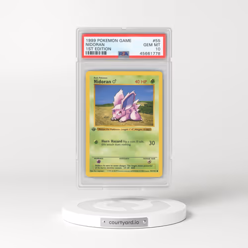 1999 Pokémon Game #55 Nidoran - 1st Edition (PSA 10 GEM MINT)