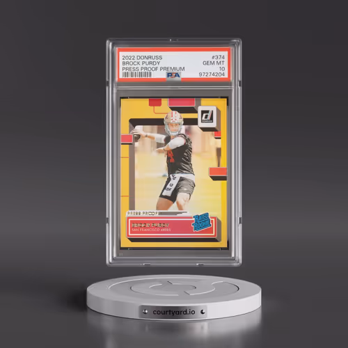 2022 Panini Donruss #374 Brock Purdy - Press Proof Premium (PSA 10 GEM MINT)