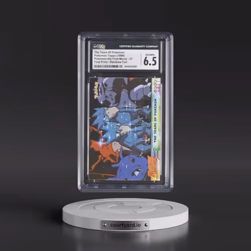 1999 Pokémon the First Movie #37 The Tears Of Pokémon - First Print (Blue Topps Logo) Rainbow Foil (