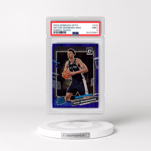 2023 Panini Donruss Optic #225 Victor Wembanyama - Purple Shock (PSA 9 MINT)