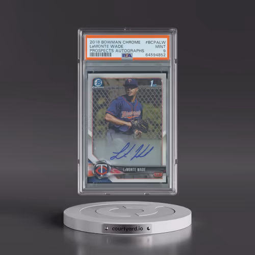 2018 Bowman Chrome Prospects Autographs #BCPALW LaMonte Wade (PSA 9 MINT)