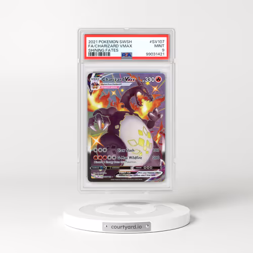2021 Pokémon Sword & Shield Shining Fates #SV107 Charizard Vmax - Full Art (PSA 9 MINT)