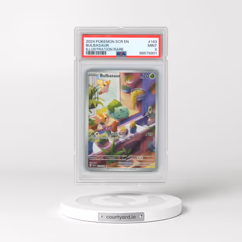 2024 Pokémon Scr EN-Stellar Crown #143 Bulbasaur - Illustration Rare (PSA 9 MINT)
