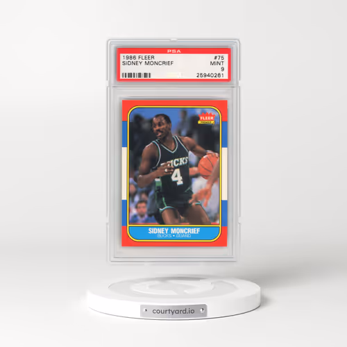 1986 Fleer #75 Sidney Moncrief (PSA 9 MINT)