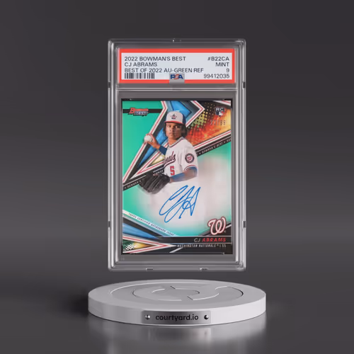 2022 Bowman's Best Best of 2022 Autographs #B22CA CJ Abrams - Green Refractor (PSA 9 MINT)