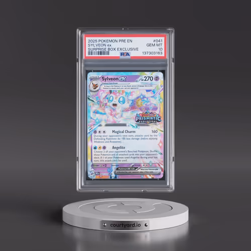 2025 Pokémon Pre EN-Prismatic Evolutions #041 Sylveon EX - Holo Surprise Box Exclusive (PSA 10 GEM M