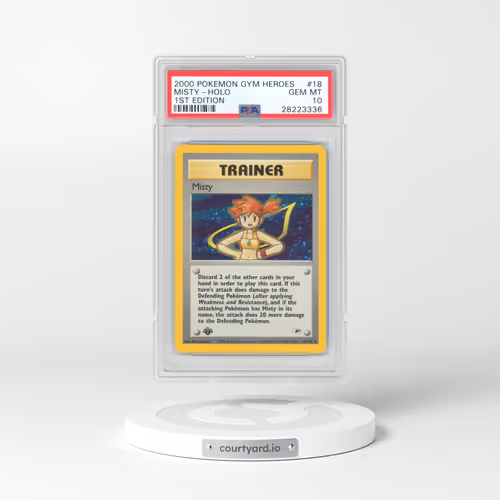 2000 Pokémon Gym Heroes #18 Misty - 1st Edition Holo (PSA 10 GEM MINT)
