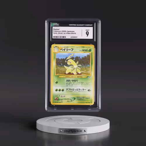 1999 Gold, Silver, to a New World Bayleef - With Rarity Symbol (CGC 9 MINT)