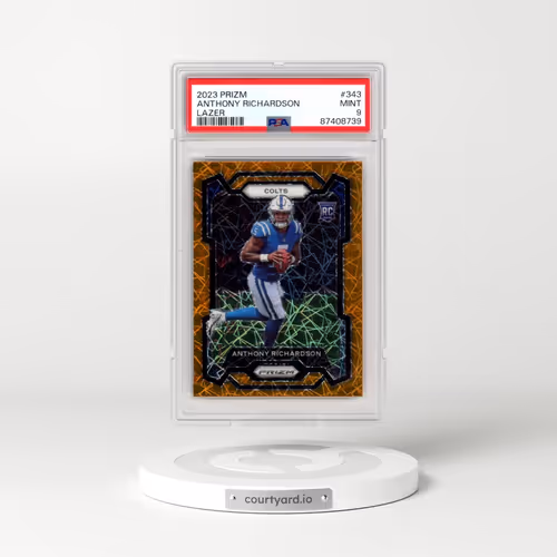 2023 Panini Prizm #343 Anthony Richardson - Lazer Prizm (PSA 9 MINT)