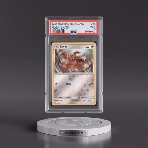 2019 Pokémon Sun & Moon Hidden Fates #49 Eevee - Reverse Foil (PSA 9 MINT)