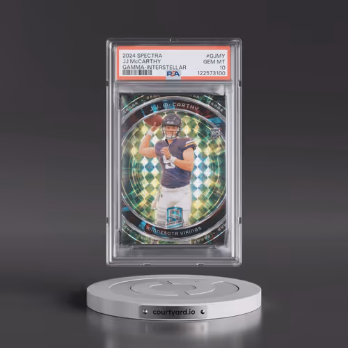 2024 Panini Spectra Gamma #GJMY JJ McCarthy - Interstellar (PSA 10 GEM MINT)