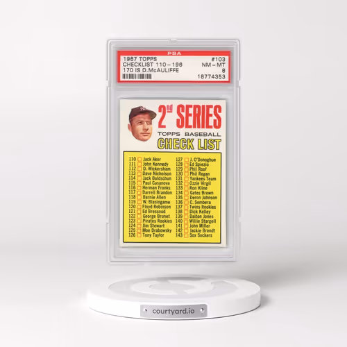 1967 Topps #103 Checklist 110-196 - 170 Is D. McAuliffe (PSA 8 NM-MT)