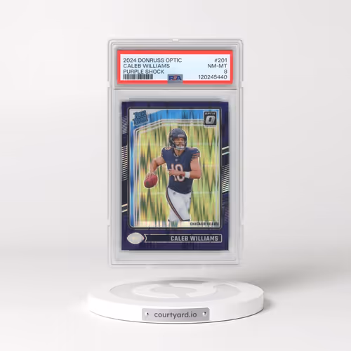 2024 Panini Donruss Optic #201 Caleb Williams - Purple Shock (PSA 8 NM-MT)