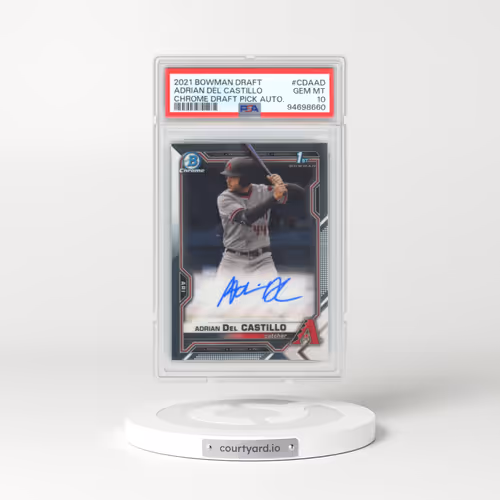 2021 Bowman Draft Chrome Draft Pick Autographs #CDAAD Adrian Del Castillo (PSA 10 GEM MINT)