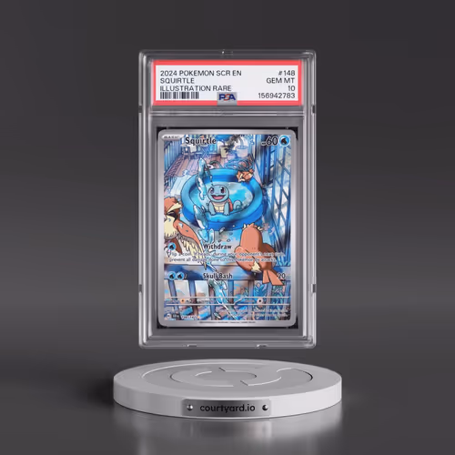 2024 Pokémon Scr EN-Stellar Crown #148 Squirtle - Illustration Rare (PSA 10 GEM MINT)