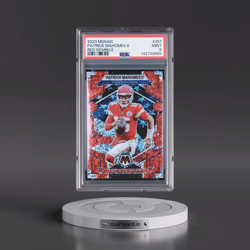 2023 Panini Mosaic #251 Patrick Mahomes II - Red Sparkle (PSA 9 MINT)