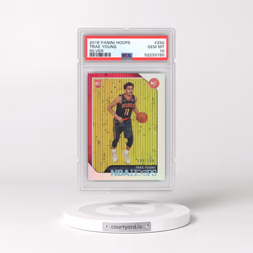 2018 Panini Hoops #250 Trae Young - Silver (PSA 10 GEM MINT)