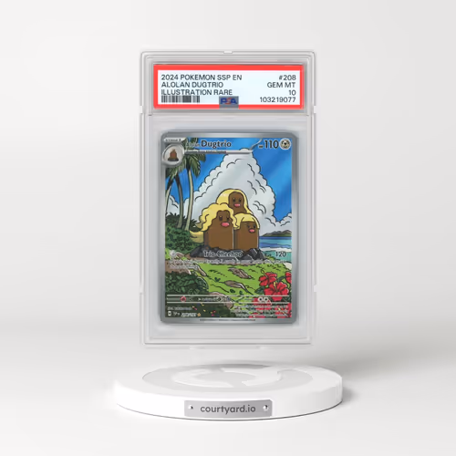 2024 Pokémon Ssp EN-Surging Sparks #208 Alolan Dugtrio - Illustration Rare (PSA 10 GEM MINT)
