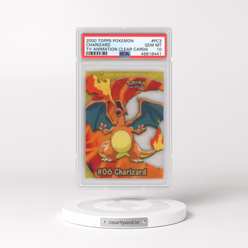 2000 Topps Pokémon TV Animation Clear Cards #PC3 Charizard (PSA 10 GEM MINT)