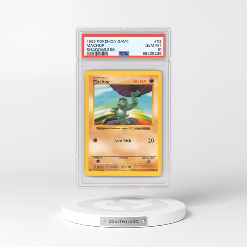 1999 Base Set #52 Machop - Shadowless Shadowless (PSA 10 GEM MINT)