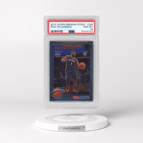 2019 Panini Hoops Premium Stock #296 Zion Williamson (PSA 10 GEM MINT)