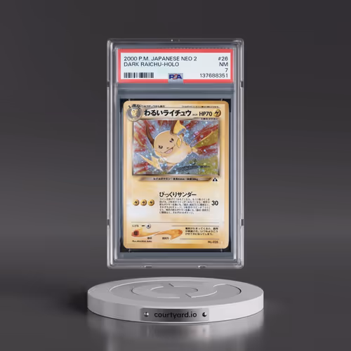 2000 Pokémon Neo 2 #26 Dark Raichu - Holo (PSA 7 NM)
