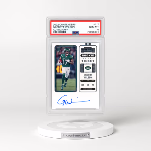 2022 Panini Contenders #117 Garrett Wilson - Autograph (PSA 10 GEM MINT)
