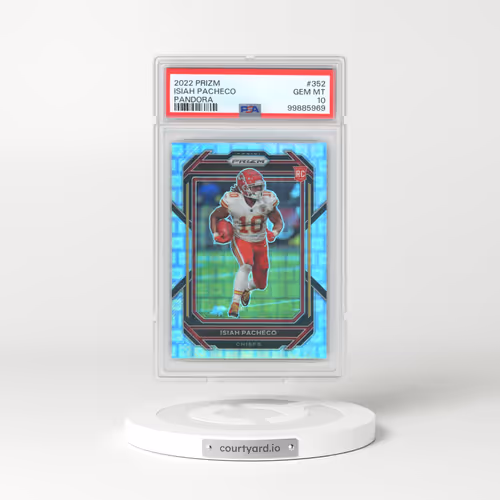 2022 Panini Prizm #352 Isiah Pacheco - Pandora (PSA 10 GEM MINT)