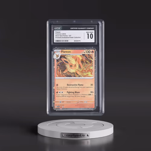 2025 Pokémon Svp EN-SV Black Star Promo #167 Flareon - Prismatic Evolutions Poster Collection (CGC 1