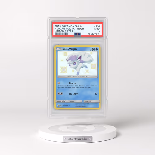 2019 Pokémon Sun & Moon Hidden Fates #SV8 Alolan Vulpix - Holo (PSA 9 MINT)