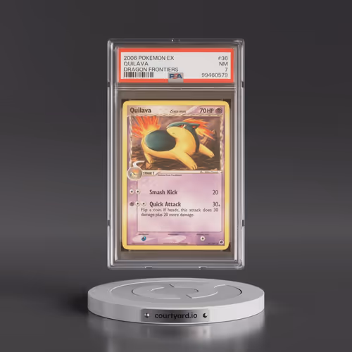 2006 Pokémon EX Dragon Frontiers #36 Quilava (PSA 7 NM)