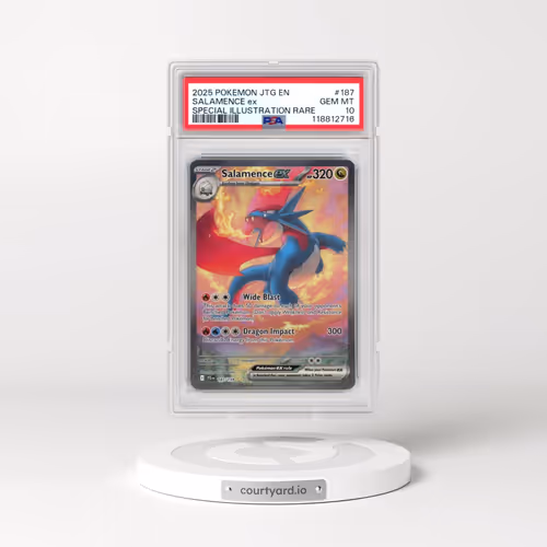 2025 Pokémon Jtg EN-Journey Together #187 Salamence EX - Holo Special Illustration Rare (PSA 10 GEM