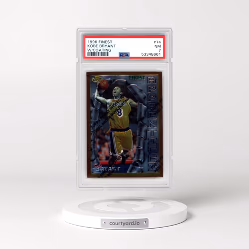1996 Finest #74 Kobe Bryant - w/Coating (PSA 7 NM)