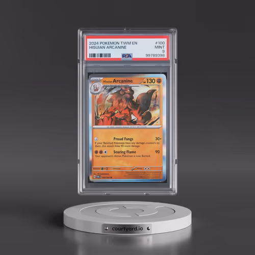 2024 Pokémon Twm EN-Twilight Masquerade #100 Hisuian Arcanine (PSA 9 MINT)