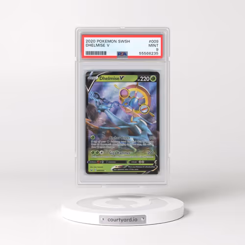 2020 Pokémon Sword & Shield #009 Dhelmise V - Holo (PSA 9 MINT)