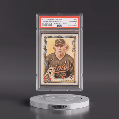 2023 Topps Allen & Ginter #72 Gunnar Henderson - Silver Portrait Hot Box (PSA 10 GEM MINT)