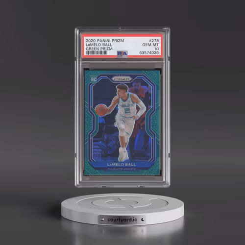 2020 Panini Prizm #278 LaMelo Ball - Green Prizm (PSA 10 GEM MINT)