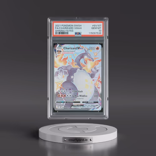 2021 Pokémon Sword & Shield Shining Fates #SV107 Charizard Vmax - Full Art (PSA 10 GEM MINT)