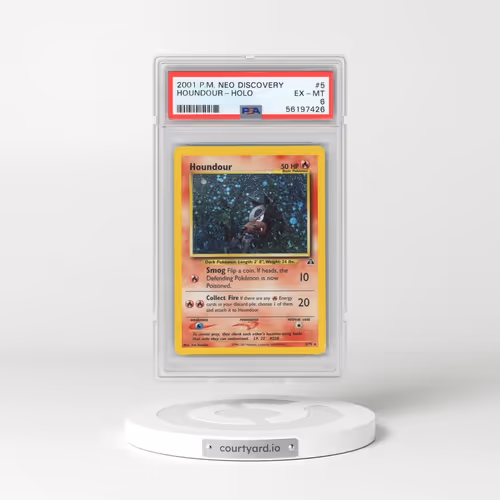 2001 Pokémon Neo Discovery #5 Houndour - Holo (PSA 6 EX-MT)